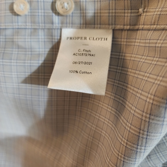 Proper cloth 2008 dress shirt size 16 button down shirt - Picture 4 of 6